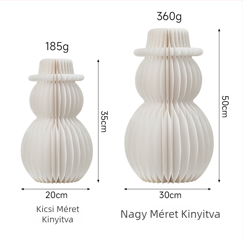 Hóember papírból készült dísz, cartoon stílus, karácsonyi dekoráció, Simple
