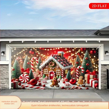 Gingerbread ház karácsonyi háttér — textil anyagú helyszíni dekorrekvizit, termékszám: w, fotózáshoz