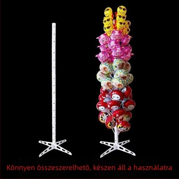 Lufi-fa kiállítóállvány - hordozható, szétszerelhető készlet a bevásárlóközpont megnyitásához, műanyag kivitelezés, Márka: Egyéb, logó nyomtatás: Nem