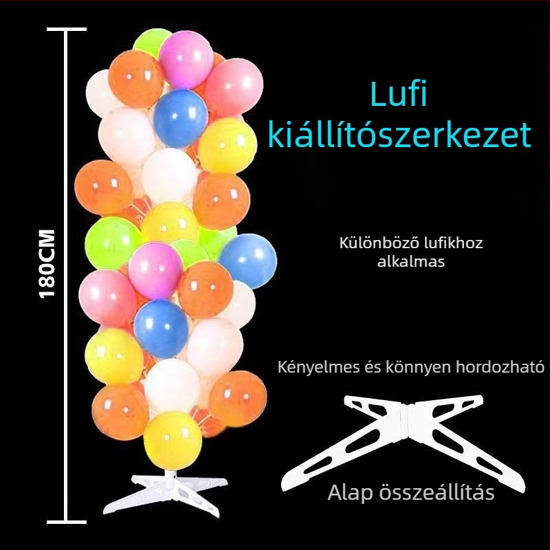 Lufi-fa kiállítóállvány - hordozható, szétszerelhető készlet a bevásárlóközpont megnyitásához, műanyag kivitelezés, Márka: Egyéb, logó nyomtatás: Nem