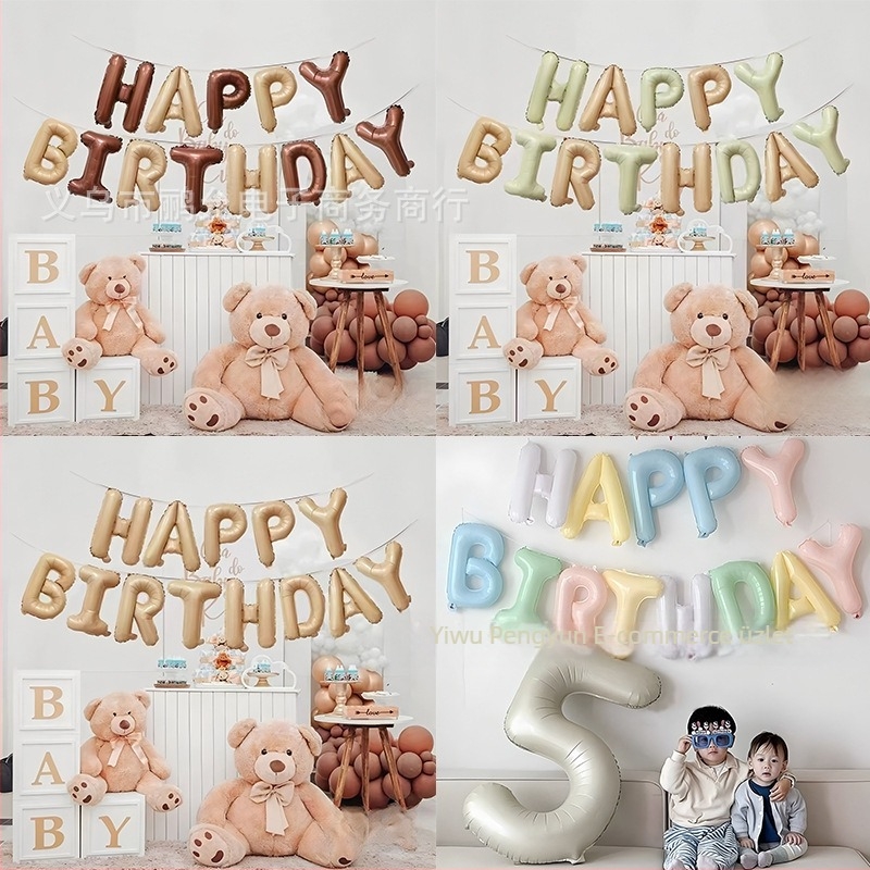 HAPPYBIRTHDAY betűs ballon alumínium fóliából születésnapra