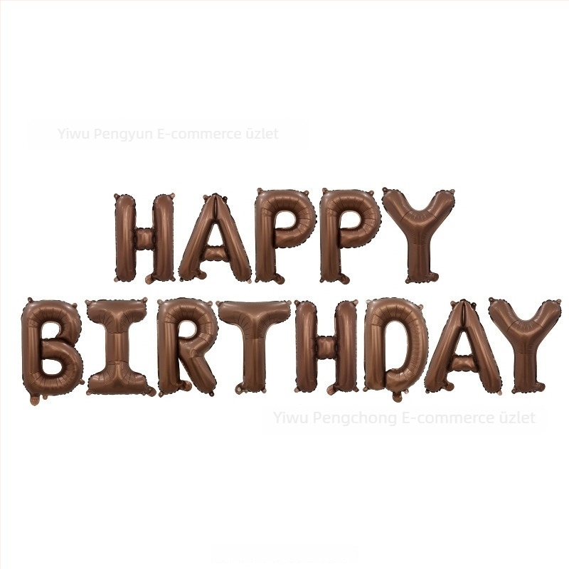 HAPPYBIRTHDAY betűs ballon alumínium fóliából születésnapra