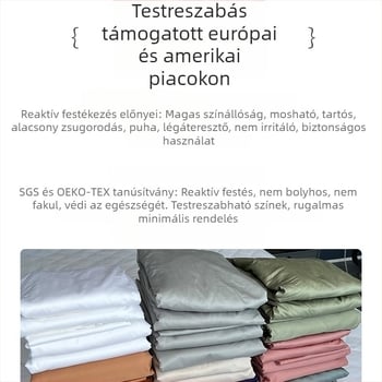 Négy részes pamut ágyneműkészlet, 100% pamut, 80 szál/hüvelyk, reaktív nyomtatás és festés, hotelminőség