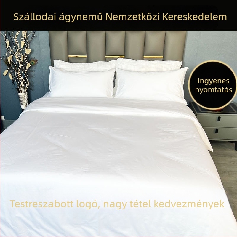 Négy részes pamut ágyneműkészlet, 100% pamut, 80 szál/hüvelyk, reaktív nyomtatás és festés, hotelminőség