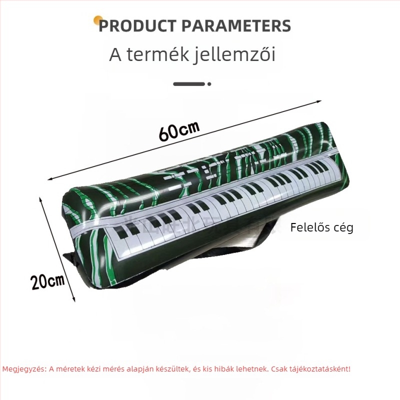 PVC-felfújható elektronikus zongorajáték, fiúknak és lányoknak 7–14 éveseknek, OPP zacskó