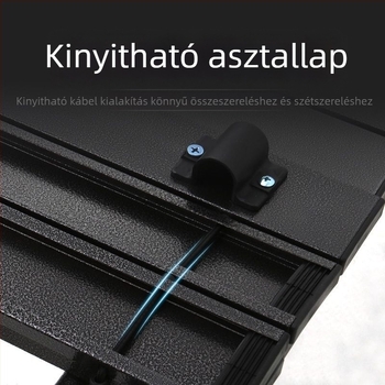 Egg Roll Table — Kültéri összecsukható hosszú asztal kempingezéshez és BBQ-hoz; szénacélból, összecsukható, Egg Roll stílus