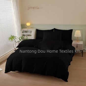 Háromrészes paplanhuzattal és 2 párnahuzattal készlet, kémiai rostból, sima szövés, 110 g/m², reaktív nyomtatás és festés, nordikus stílus