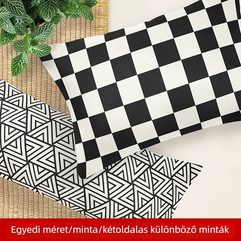 Párna betét velúr anyagból, Cartoon/Anime minta, modern minimalist stílus, nappaliba