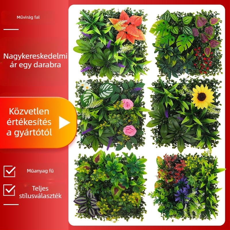Műanyagból készült növényfal, texturált felület, injekciós formázású kivitel, modell 13336944