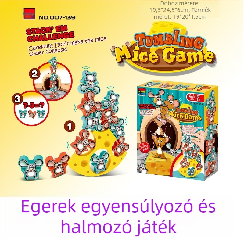 Többjátékos katapult társasjáték – interaktív szülő-gyerek játék, ABS/PP anyag, 4–6 éveseknek