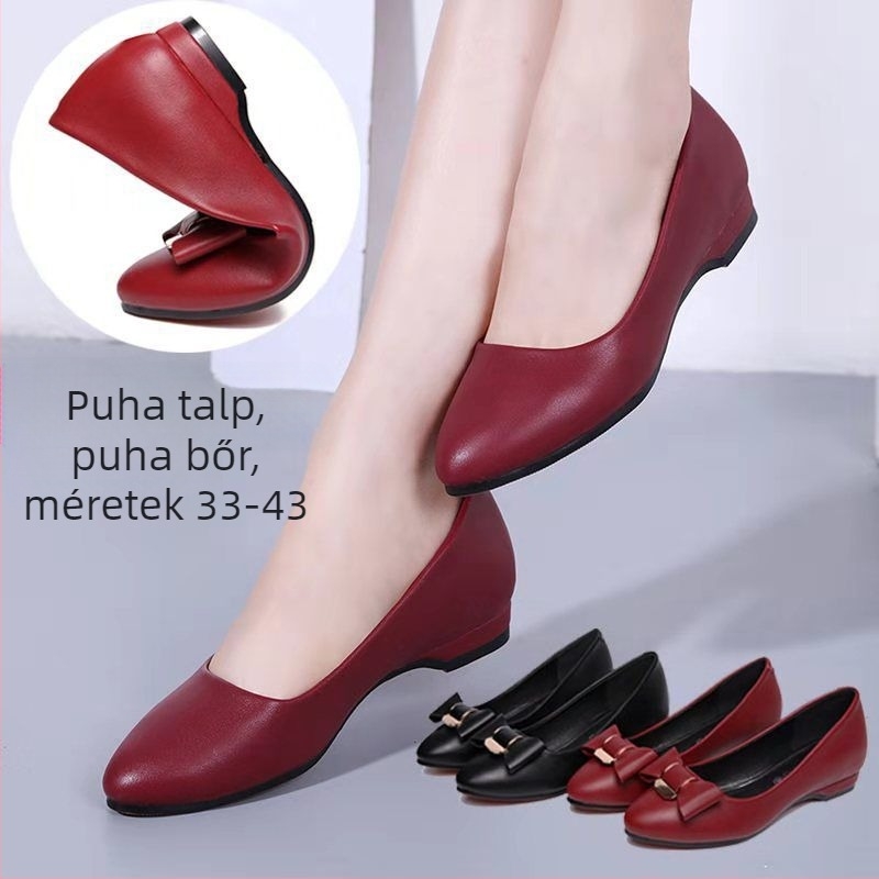 Női lapos, mindennapi cipő műbőr felsővel, Slip-On, PVC talp, PU talpbetét