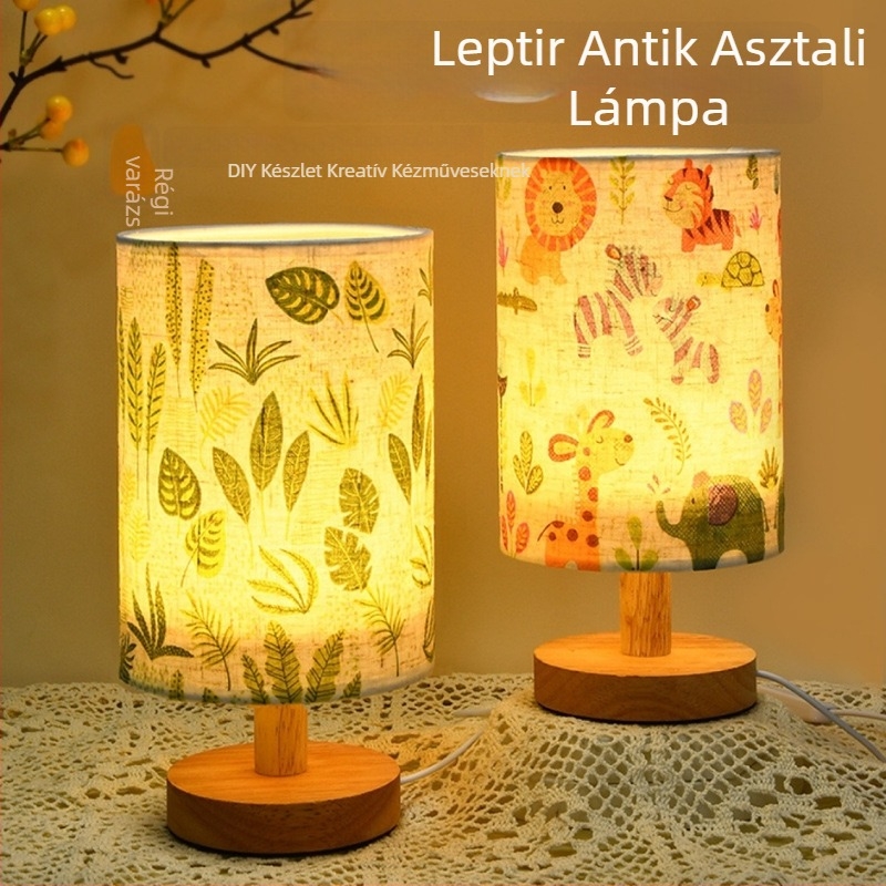 DIY textil asztali lámpa – kreatív kézműves éjjeli lámpa a hálószobába, 7–14 éveseknek