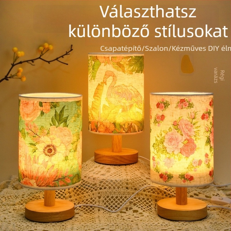 DIY textil asztali lámpa – kreatív kézműves éjjeli lámpa a hálószobába, 7–14 éveseknek
