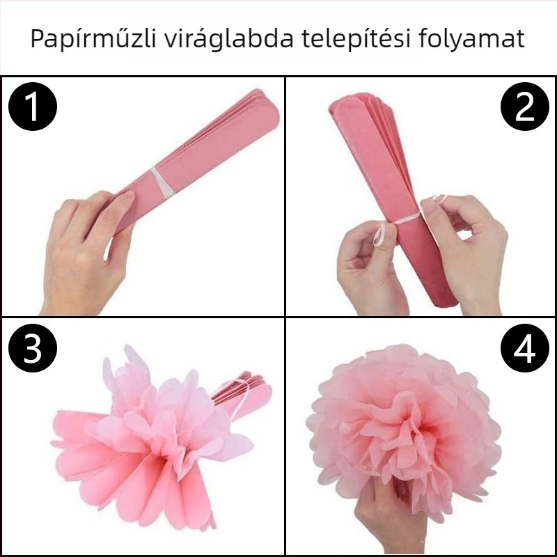 Latex lufi készlet: 27 kerek latex lufi, húzható zászló, papírcsokor és esőfüggöny születésnapi dekorációhoz