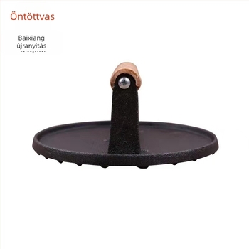 Öntöttvas kör alakú húsprés grillhez, multifunkcionális, füstmentes, kivehető