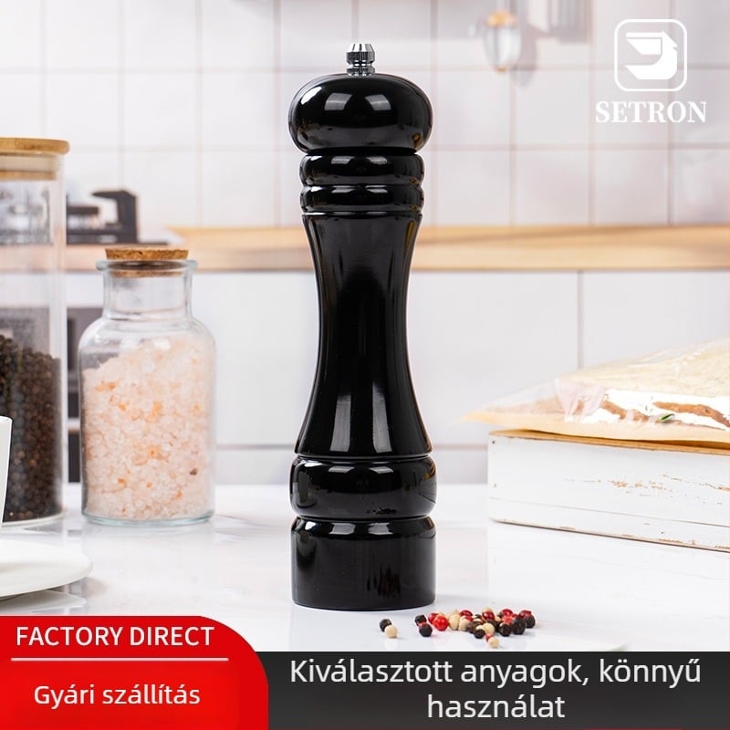 Kézi borsőrlő fényes vintage felülettel – borsot, tengeri sót és fűszereket őröl