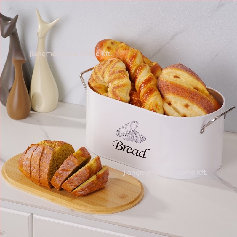 Kenyértároló doboz, négyszögletes, galvanizált vasból, kapacitás több mint 5 L, 3 réteg, testreszabható
