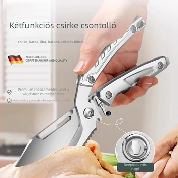 Konyhai csontolló, rozsdamentes acél, modern minimalista stílus, megjelenés nyár 2021 (Márka: Other)