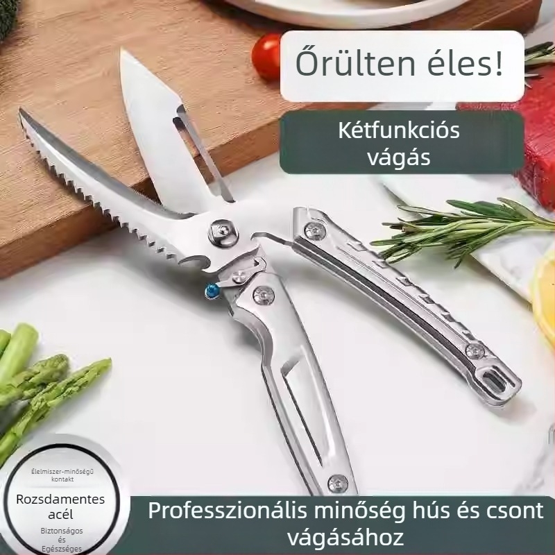Konyhai csontolló, rozsdamentes acél, modern minimalista stílus, megjelenés nyár 2021 (Márka: Other)