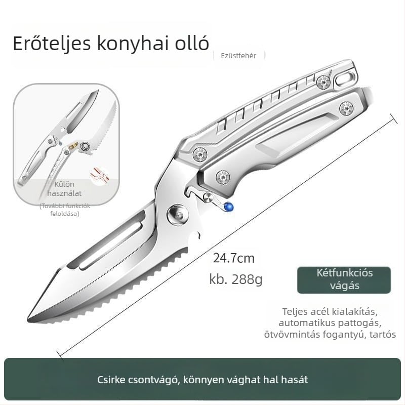 Konyhai csontolló, rozsdamentes acél, modern minimalista stílus, megjelenés nyár 2021 (Márka: Other)