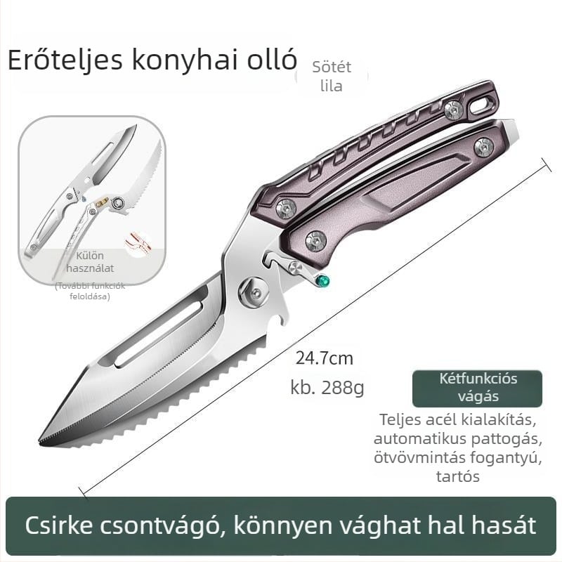 Konyhai csontolló, rozsdamentes acél, modern minimalista stílus, megjelenés nyár 2021 (Márka: Other)