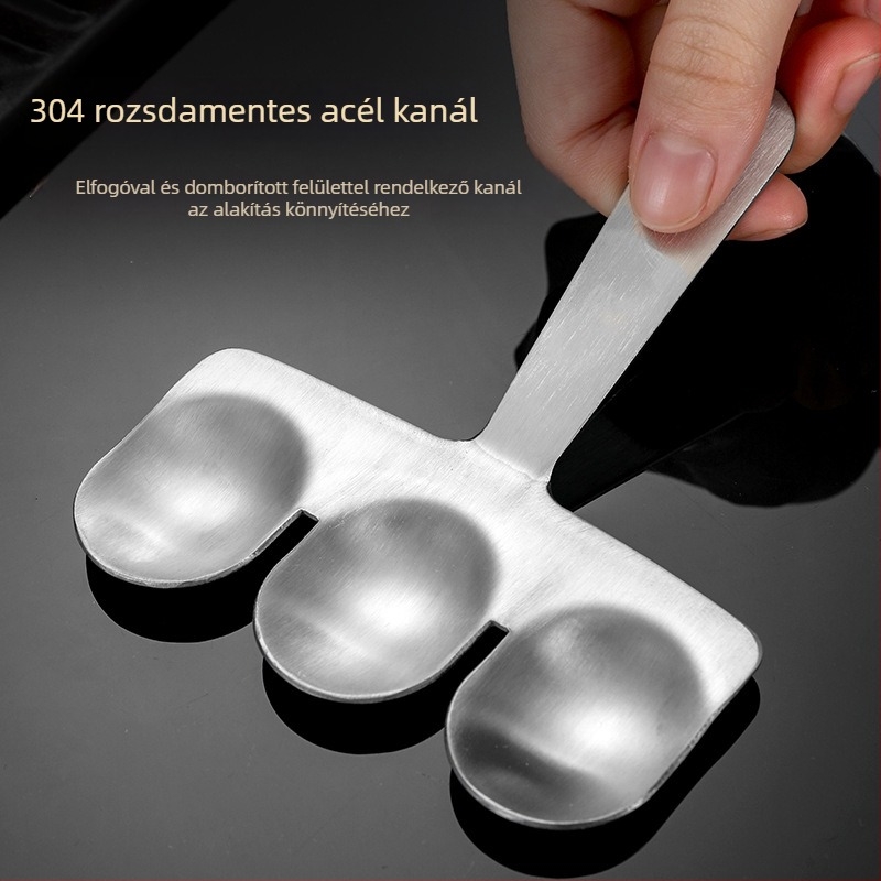 Húsgolyó készítő, 304 rozsdamentes acél, forma húsgolyókhoz, halgolyókhoz és garnéla-golyókhoz