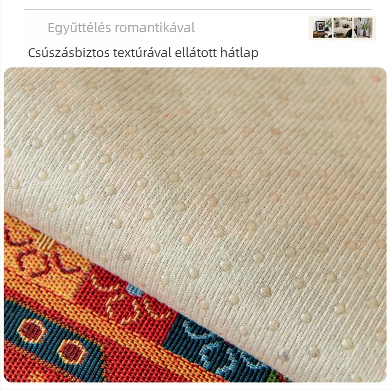 Chenille anyagú kanapé párnahuzat, etnikus geometriai mintázat, szekcionált kanapéhoz, Daocheng Straight Edge modell