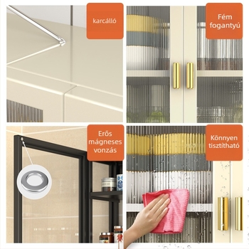 Falra szerelhető fürdőszobai tároló, 2–3 polccal, porfestett felülettel, modern minimalist stílus