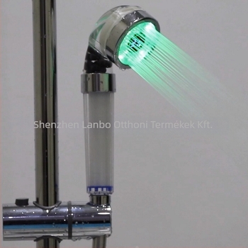 Kézi zuhany hőmérséklet kijelzős, PP gyapot szűrő, nyomás-szabályozó, digitális hőmérséklet-vezérlés, modell 8008-S23-3