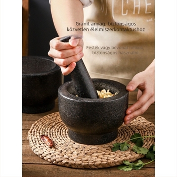 Fokhagyma mozsár és zúzó, hagyományos kézi multifunkcionális őrlő