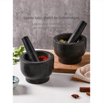 Fokhagyma mozsár és zúzó, hagyományos kézi multifunkcionális őrlő