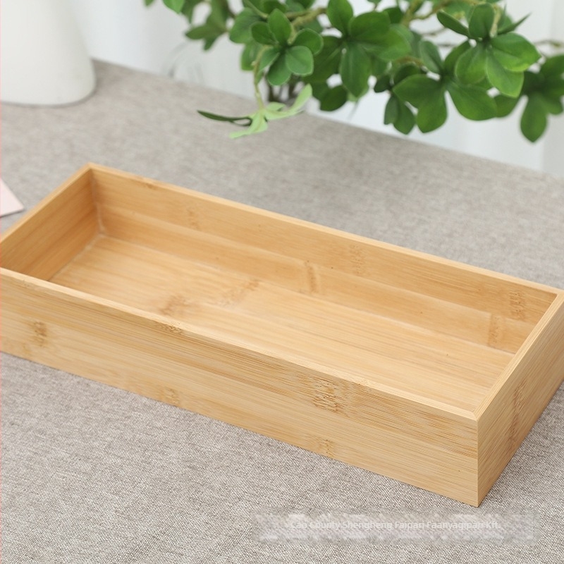 Asztali tároló doboz fedél nélküli, fa, modell SH-1006, 1 liter kapacitás, kozmetikai és egyéb apró tárgyak rendezője.