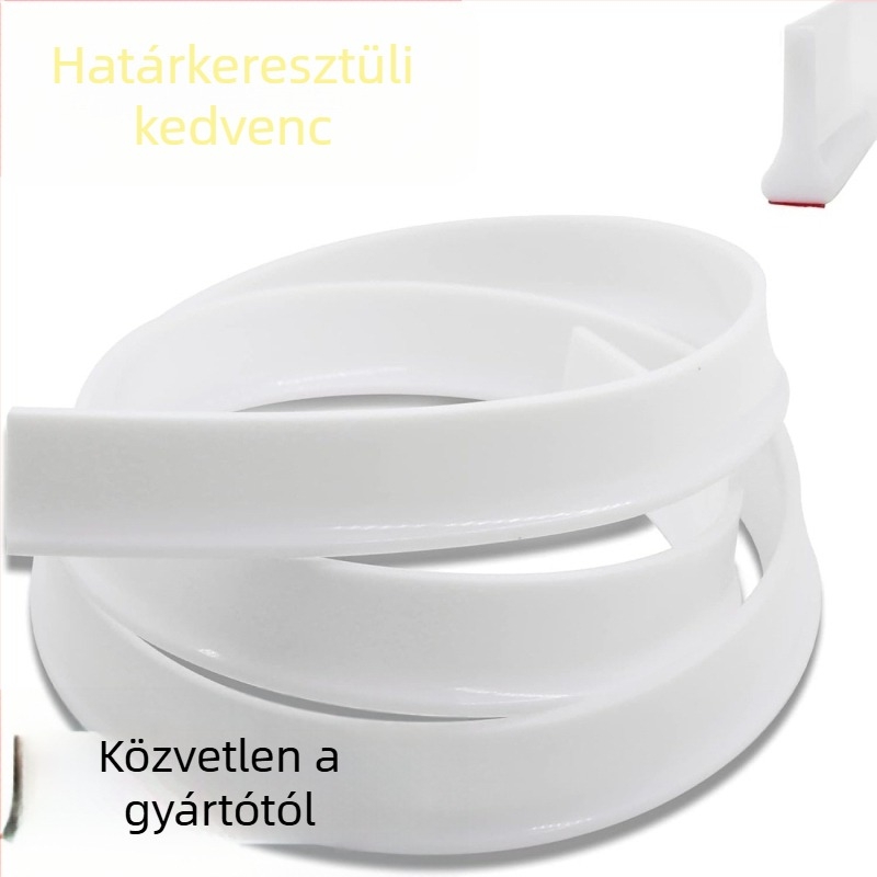 Fürdőszobai szilikon tömítőcsík, puha szilikon, öntapadós, vízmegtartó gát a száraz–nedves elválasztáshoz