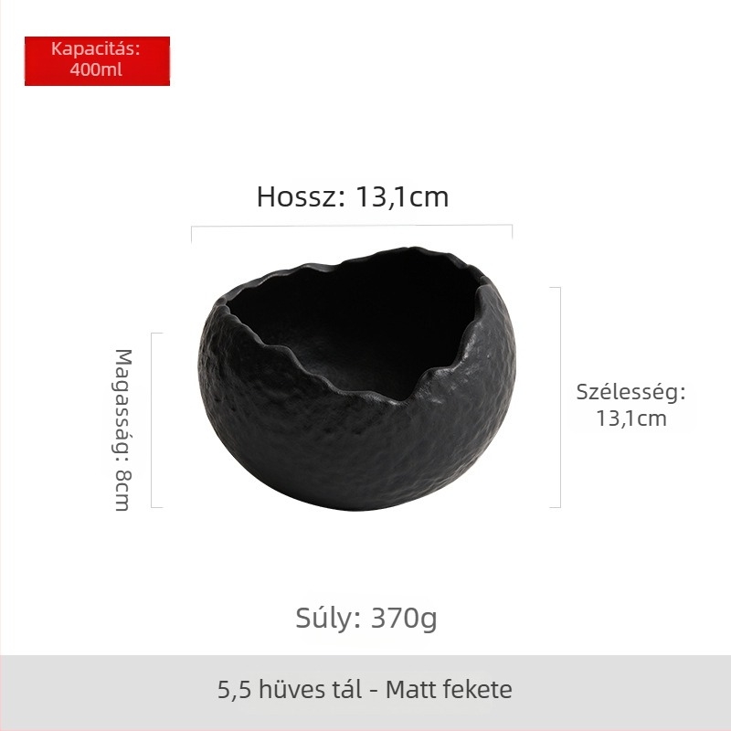 Porcelán tál rendhagyó formával, modern minimalista stílusú, mikrohullámú sütőben használható, levesekhez, desszertekhez és gyümölcssalátákhoz