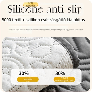 Szekcionált kanapé párnahuzat kefés szövésű textilből, egyszínű, minimalist stílus, személyre szabott feldolgozás