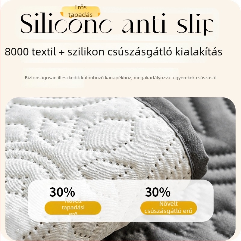 Szekcionált kanapé párnahuzat kefés szövésű textilből, egyszínű, minimalist stílus, személyre szabott feldolgozás