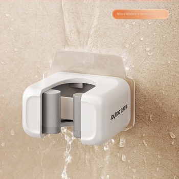 Falas mop tartó klipsz, fúrás nélküli telepítés, műanyag, modell JBS-TBKZ-Q21G-JWT