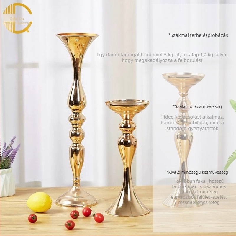 Mermaid Display Stand — ötvözet, gyertyatartó és virágtartó, modern esküvői dekoráció