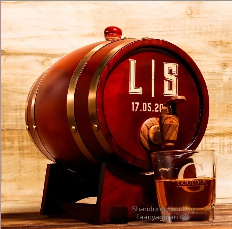 Retro fa italtartó hordó csappal, háztartási használatra – Márka Handing, Modell 2025418, Kód Hd-418