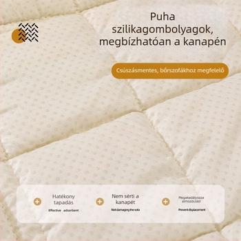 Sofapárnahuzat – pamut fleece, rácsos minta, moduláris kanapéval kompatibilis, minimalistán modern stílus