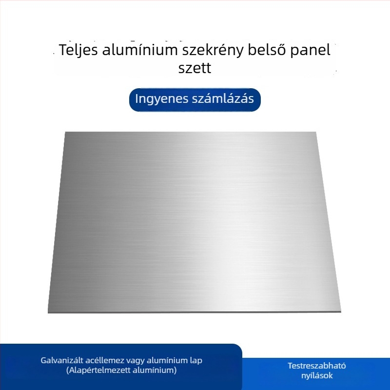 Szerverház panel – alumínium ötvözet, MicroATX kompatibilis, USB 2.0 előlapi csatlakozó, tömeg 1 kg, méret 430 mm