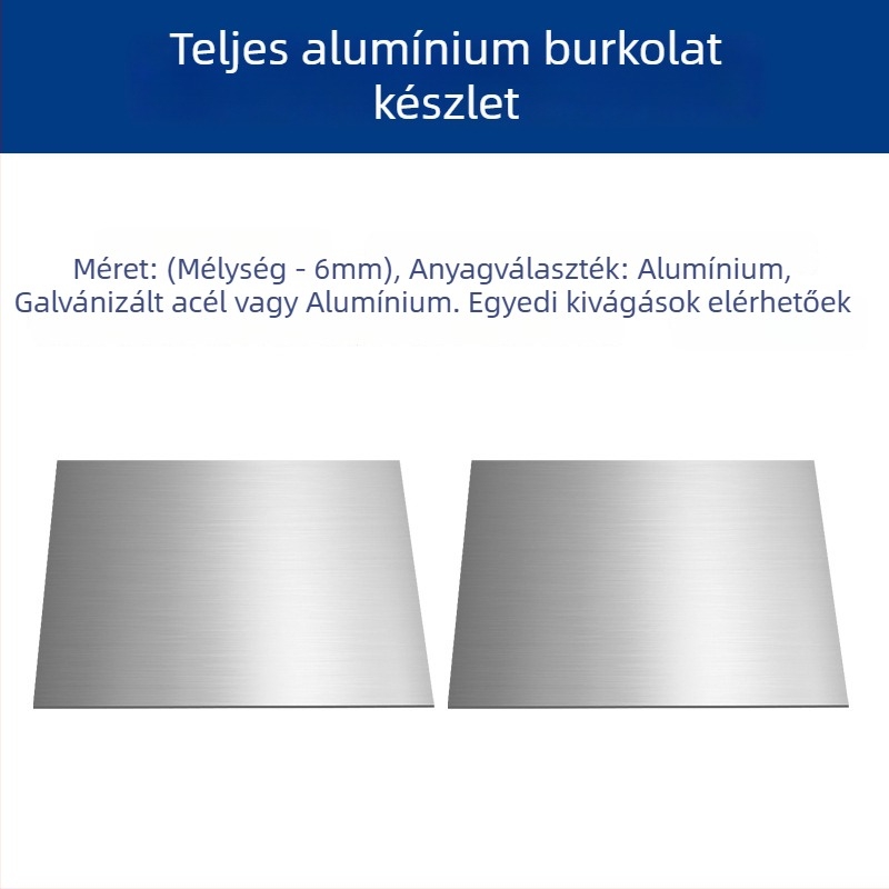 Szerverház panel – alumínium ötvözet, MicroATX kompatibilis, USB 2.0 előlapi csatlakozó, tömeg 1 kg, méret 430 mm