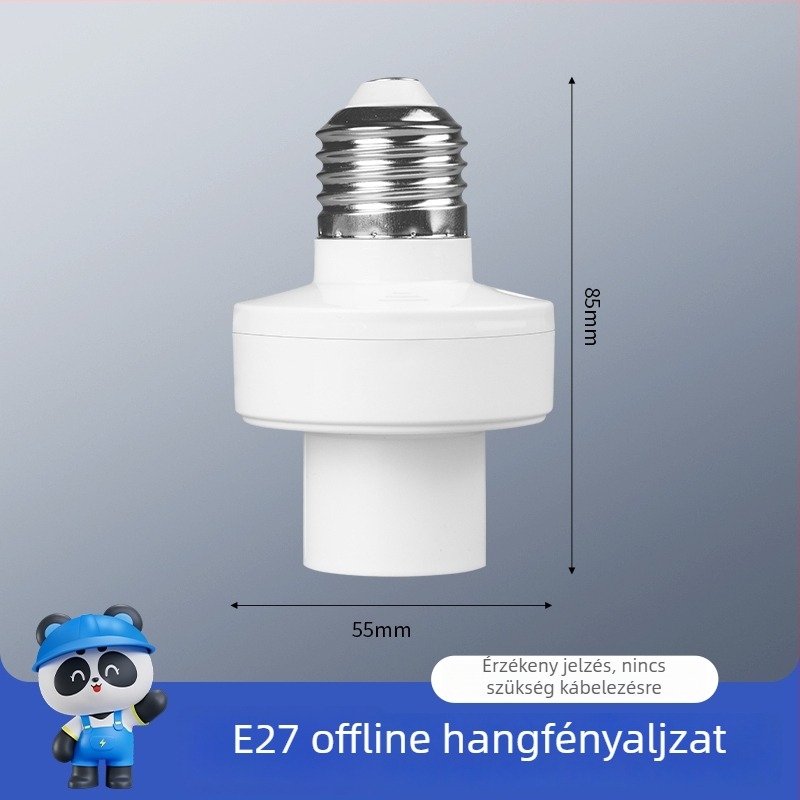 Intelligens hangvezérlésű LED-lámpa E27-es foglalattal és távirányítóval