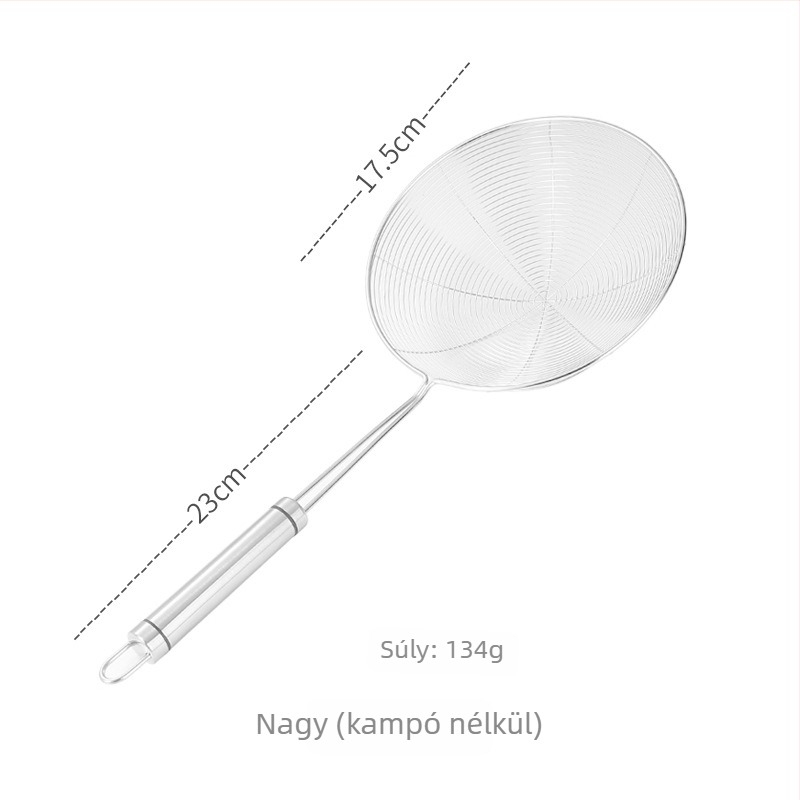 Pengxin 304 rozsdamentes acél konyhai eszköz szűréshez és sütéshez — nagy szita olajrács és nudli kanál