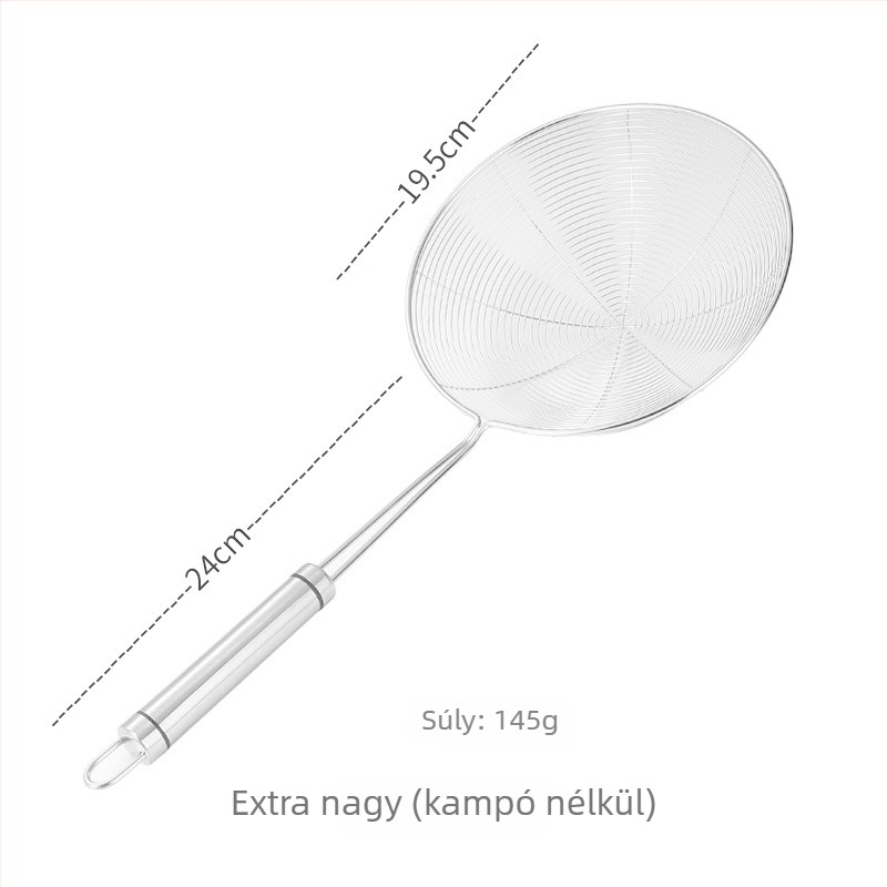 Pengxin 304 rozsdamentes acél konyhai eszköz szűréshez és sütéshez — nagy szita olajrács és nudli kanál