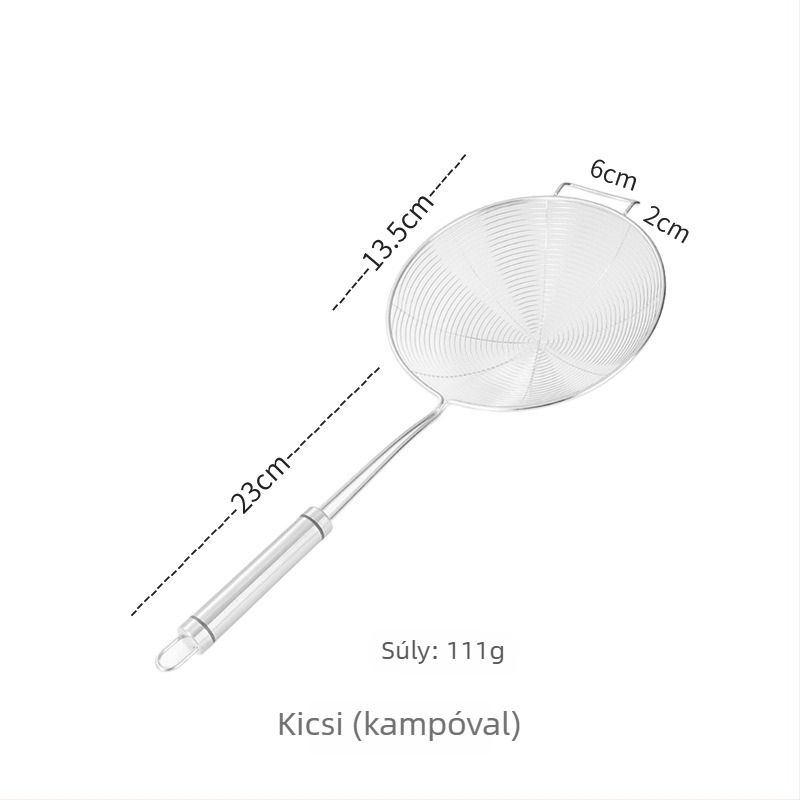 Pengxin 304 rozsdamentes acél konyhai eszköz szűréshez és sütéshez — nagy szita olajrács és nudli kanál