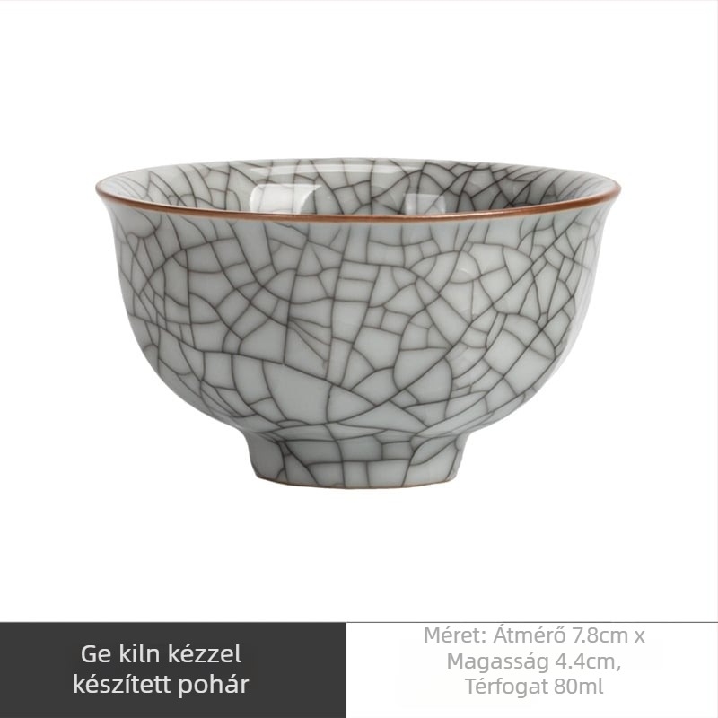 Dehua porcelán teáscsésze készlet, új kínai stílusú ajándékdoboz, monokróm máz