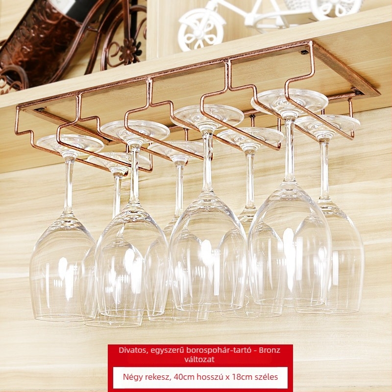 Kovácsoltvas pohártartó falra szerelhető – modern, minimalist stílus, vasdrót kivitel, súly 1 kg-tól