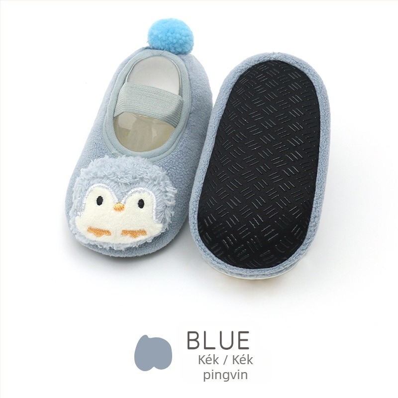 robibabi Gyerekeknek Floor Socks csúszásmentes talppal – vastag, lélegző, izzadtságot elnyelő, nylon keverék; alkalmas őszre-télre-tavaszra