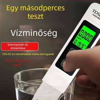 Five man Hordozható vízminőség-analizátor – Három az egyben: hőmérséklet, vezetőképesség (EC) és TDS – Modell 1